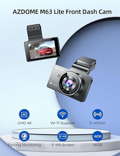 ازدوم m63 lite - AZDOME M63 Lite 4K Dash Cam ازدوم m63 lite - AZDOME M63 Lite 4K Dash Cam